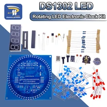 Horloge électronique rotative à affichage LED, Module de lampe à eau, Kit de bricolage, contrôle de la température de la lumière, DS1302 C8051 MCU