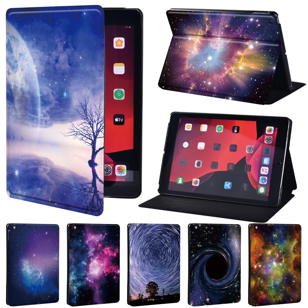 

PU Leather Tablet Case for Apple IPad 5/6/7/8th / Mini 1/2/3/4/5 /ipad 2/3/4 Fashion Printing Series Case + Pen