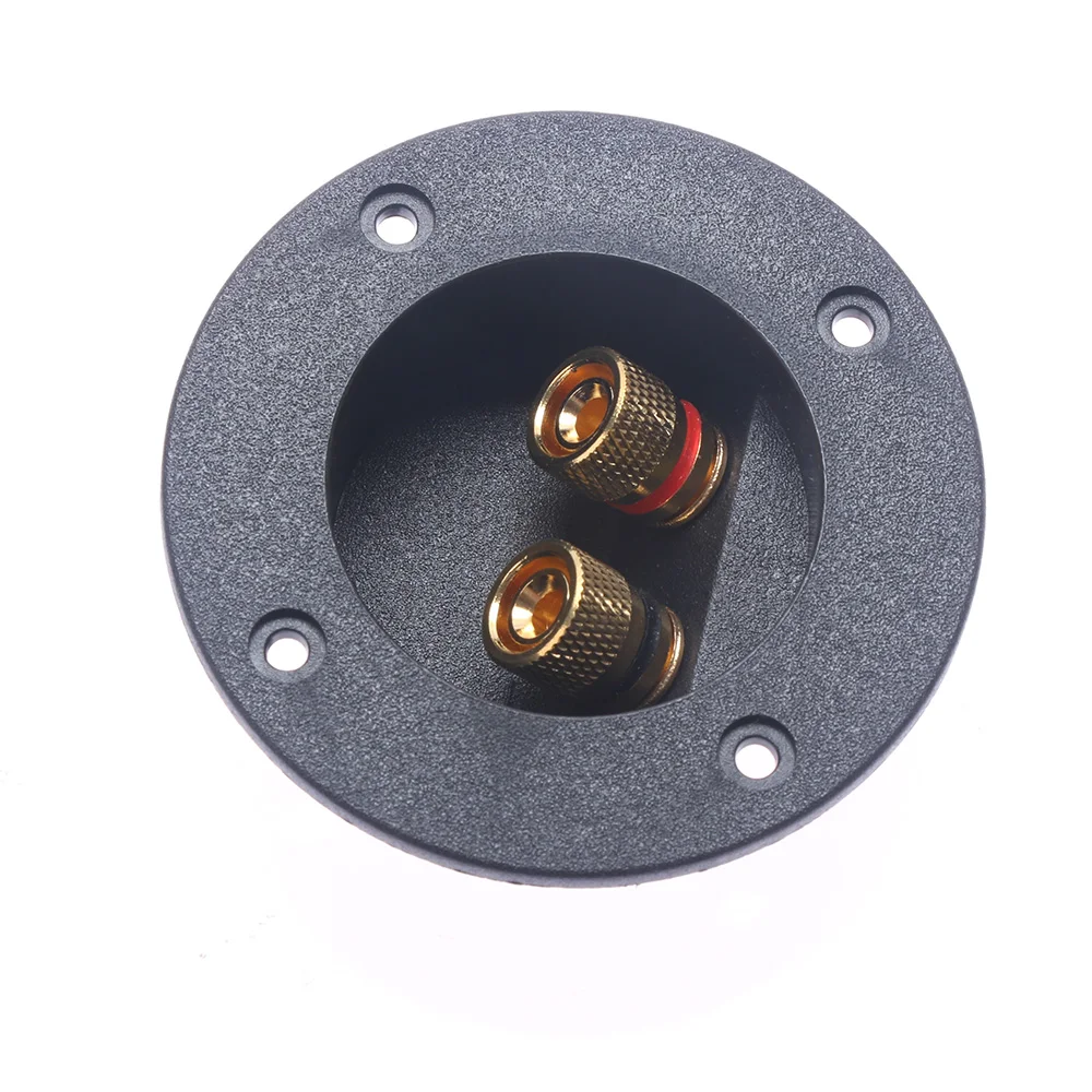 75mm 2bit Metal Copper Head Speaker Junction Box Round Back Panel Terminal Connector Ok Speaker Junction Box Speaker Accessories images - 6