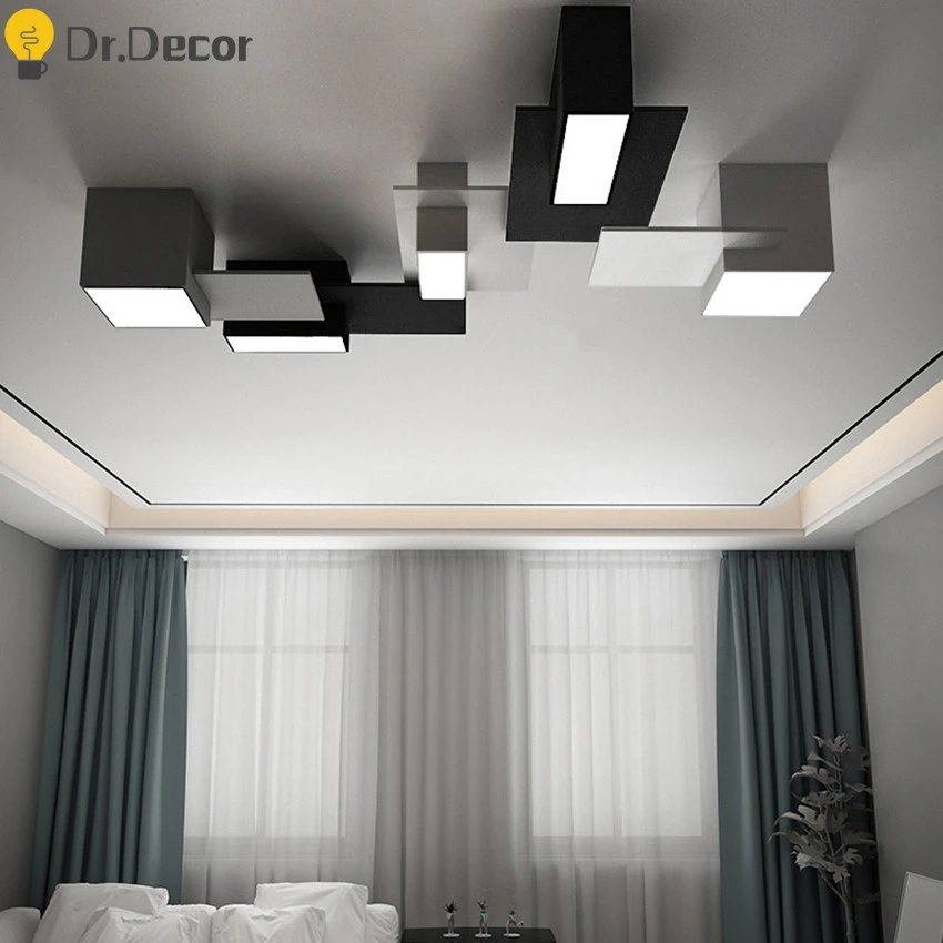 

Modern Iron Living Room Ceiling Lamp Combination Home Lighting Ceiling Light Nordic Design Bedroom Living Room Light Fixtures