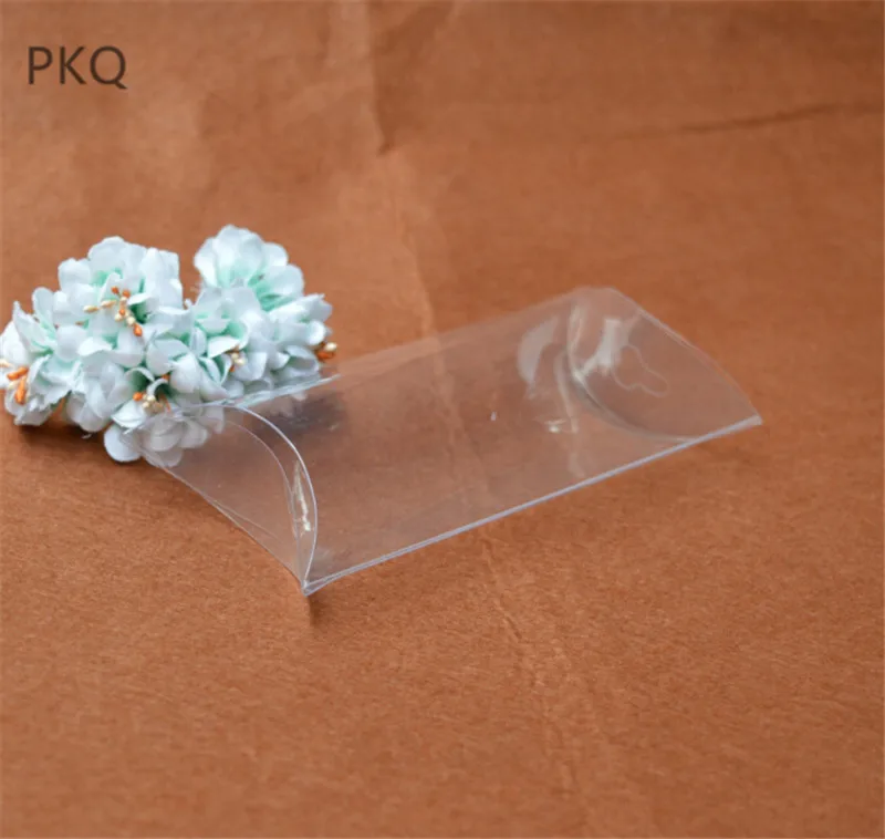 

20pcs Small Pillow Sweet Candy Box Packaging Gift Box for Wedding Party Favor Box Clear PVC Wholesales