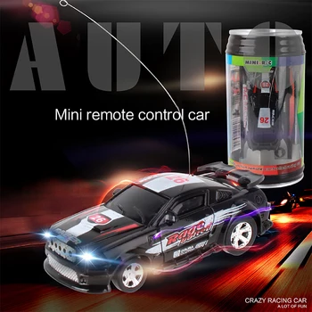 8 Colors Hot Sales Coke Can Mini RC Car Radio Remote Control Micro Racing Car 4 Frequencies Toy For Kids Gifts RC Models 1