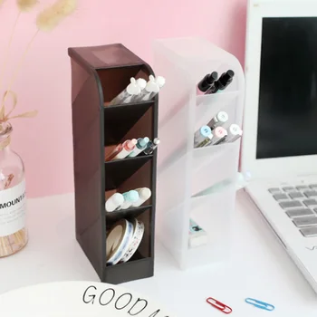 

Multi-function 4 Grids Desktop Storage Box Case Home Office Stationery Organizer for Makeup Brushes Cosmetic Pencil Pen Glasses