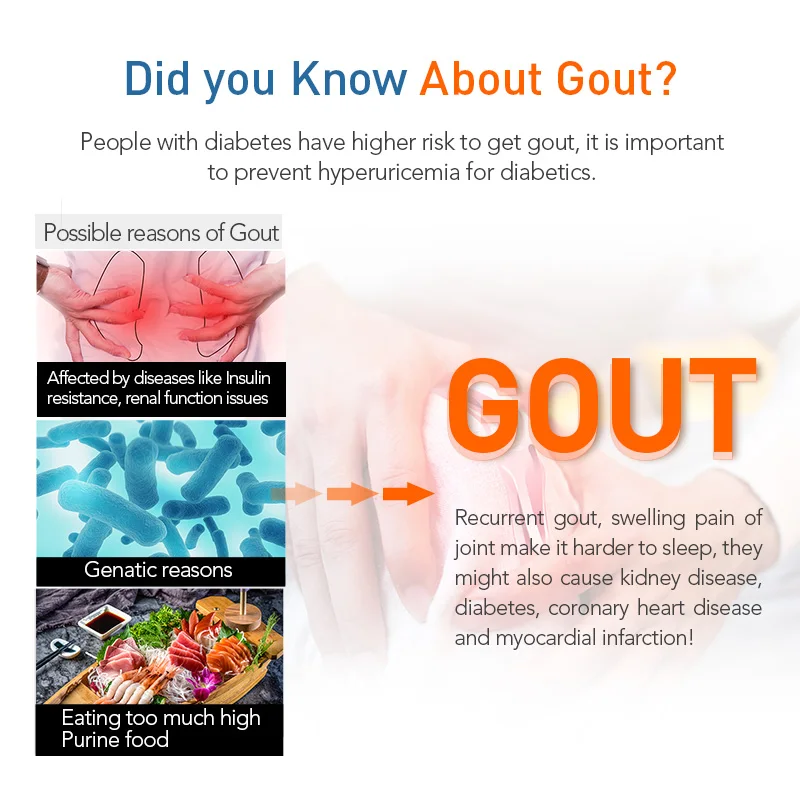 Sinocare Safe AQ UG Uric Acid Blood Glucose Meter & Glucose Strips/Uric Strips for Diabetes Gout Pregnant Glucometer Test Kit - Image 3