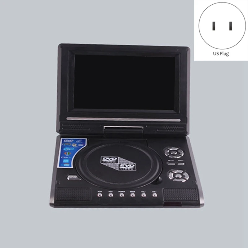 7 8 дюймов ТВ домашний автомобильный dvd плеер портативный HD VCD CD MP3 DVD USB SD карты RCA