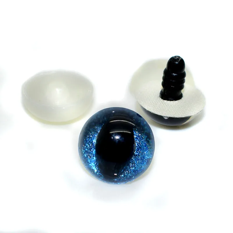 10sets 12-24mm Shinning Plastic Safety Stuffed Toy Eye+ glitter Nonwovens for Cat,Dragon,Frog Animal Puppet Amigurumi Dolls eye