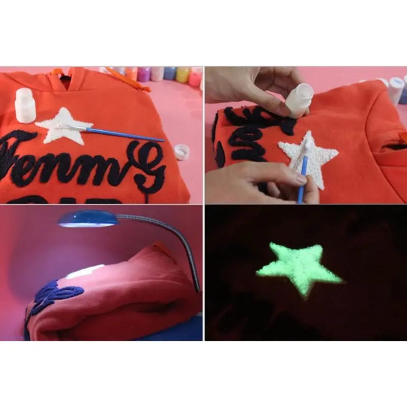 12 шт./компл. DIY на водной основе светящаяся Люминесцентная покрытие ультра-высокая яркость краска для тела жидкий пигмент