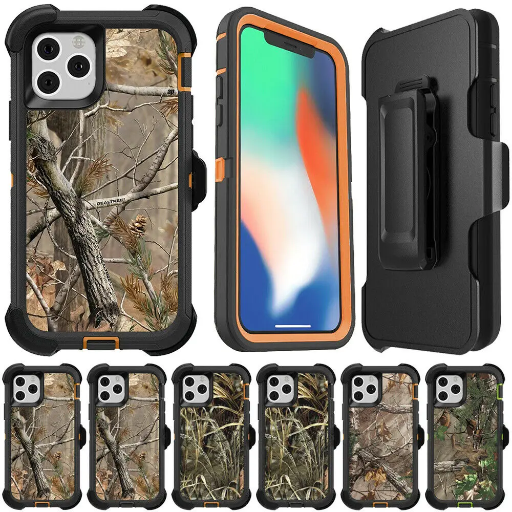 3 в 1 сверхпрочный защитный чехол для iPhone 11 Pro Max X XS XR Камуфляж Настоящее Дерево лес Гибридный бронированный чехол для телефона s чехол+ Зажим для ремня