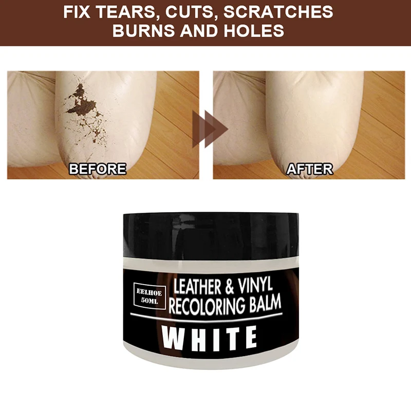 

50ml Car Seat Sofa Coats Leather Repair Cream Vinyl Repair Kit Holes Scratch Repair Cream Tool Retreading Refurbish Repair Tool