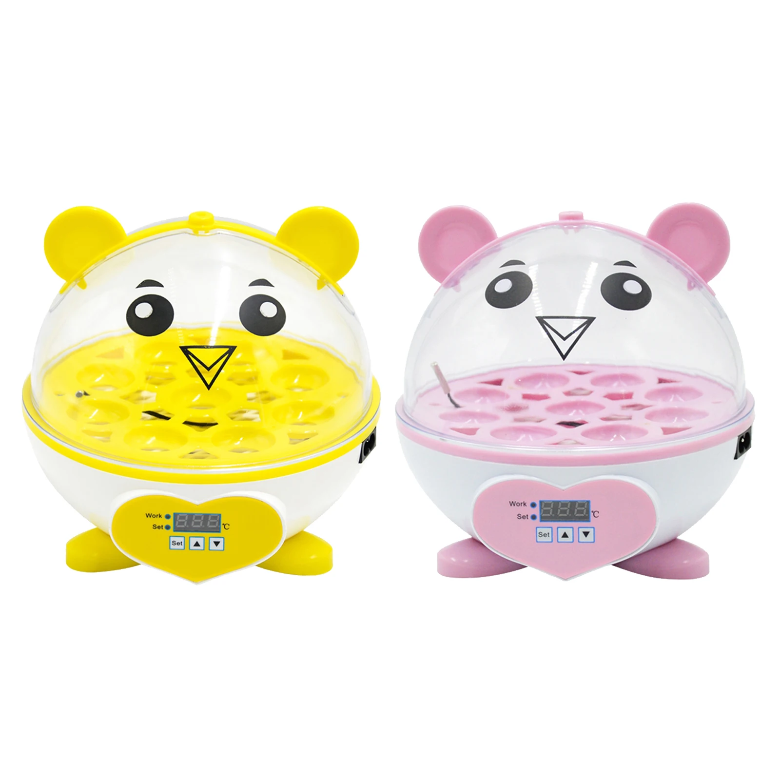 Egg Incubator, 9 Egg Turning Digital Incubator Poultry Hatcher Chicken Shape with Clear Lid, Temperature Control Digital Breeder Egg Incubator, 9 Egg Turning Digital Incubator Poultry Hatcher Chicken Shape with Clear Lid, Temperature Control Digital Breeder