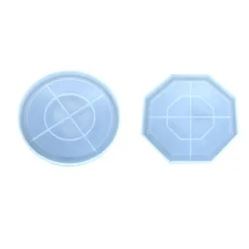 

DIY Crystal Epoxy Resin Round Handmade Table Coaster Mat Making Mold