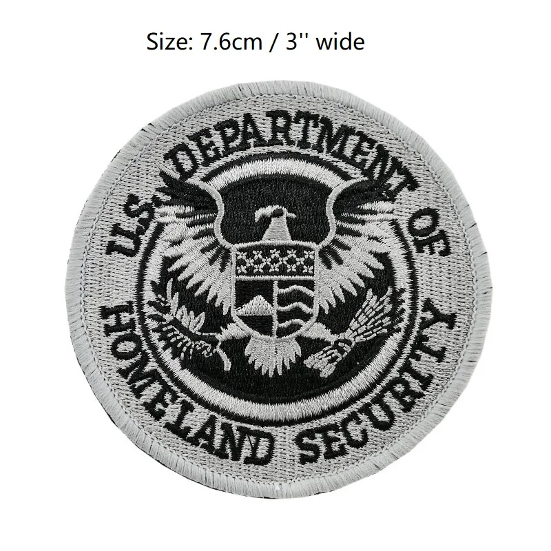 

HOOK/LOOP Dept of Homeland Security 3.5" black and gray DHS patches DUSCG Guard sewing accessories for clothes Dropship