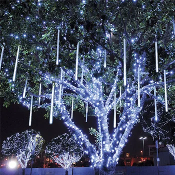 

Christmas 30/50cm Outdoor String Lamp Meteor Shower Rain 8 Tubes LED String Lights Waterproof For Tree New Year Decoration Light