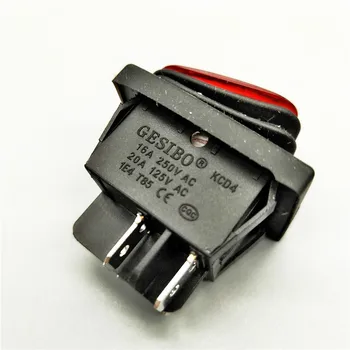 

1pcs Kcd4 20A / 250V 4-pin 12V 24V 110V 220V 30x22 DPST IP67 sealed waterproof rocker switch with LED 12V 24V 110V 220V 30x22