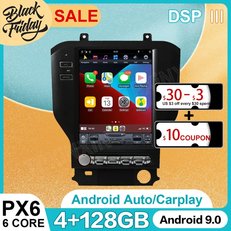 

Android 9.0 4G+128GB Tesla Style For FORD EDGE 2008 2014 Car GPS Navigation Auto Radio Stereo Video Multimedia Player Head Unit