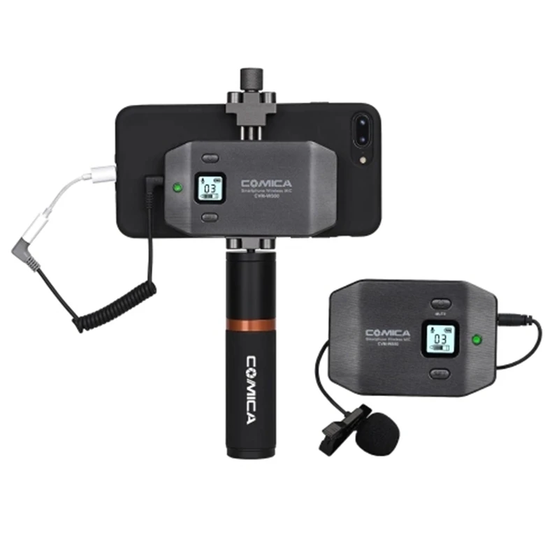 AABB-Comica Cvm-Ws50(B) 6-ти канальный Uhf Беспроводной смартфон петличный микрофон Системы 197Ft ассортимент продукции, в который входит Автомобильный держатель телефона+ держатель для телефона+ Carr