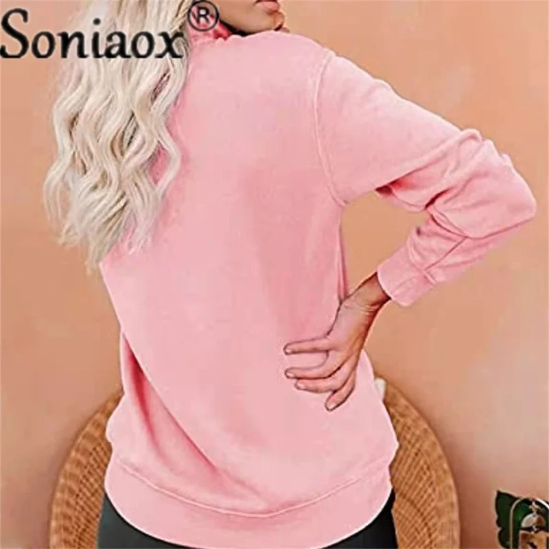 Women Fashion Zipper Stand Collar Warm Jumpers Top 2021 Autumn Winter Casual Loose Long Sleeve Pocket Sweatshirts Streetwear New
