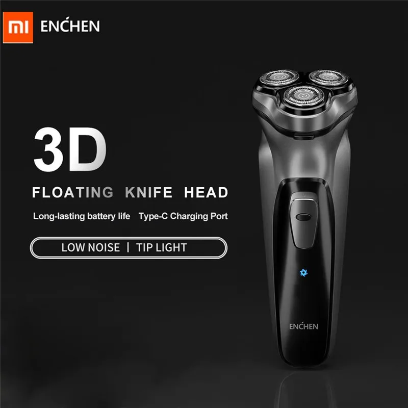 Xiaomi Mijia Enchen BlackStone 3D умная Бритва для электробритва для мужчин, моющаяся, type-C, USB перезаряжаемая бритва, машинка для бороды, подарок
