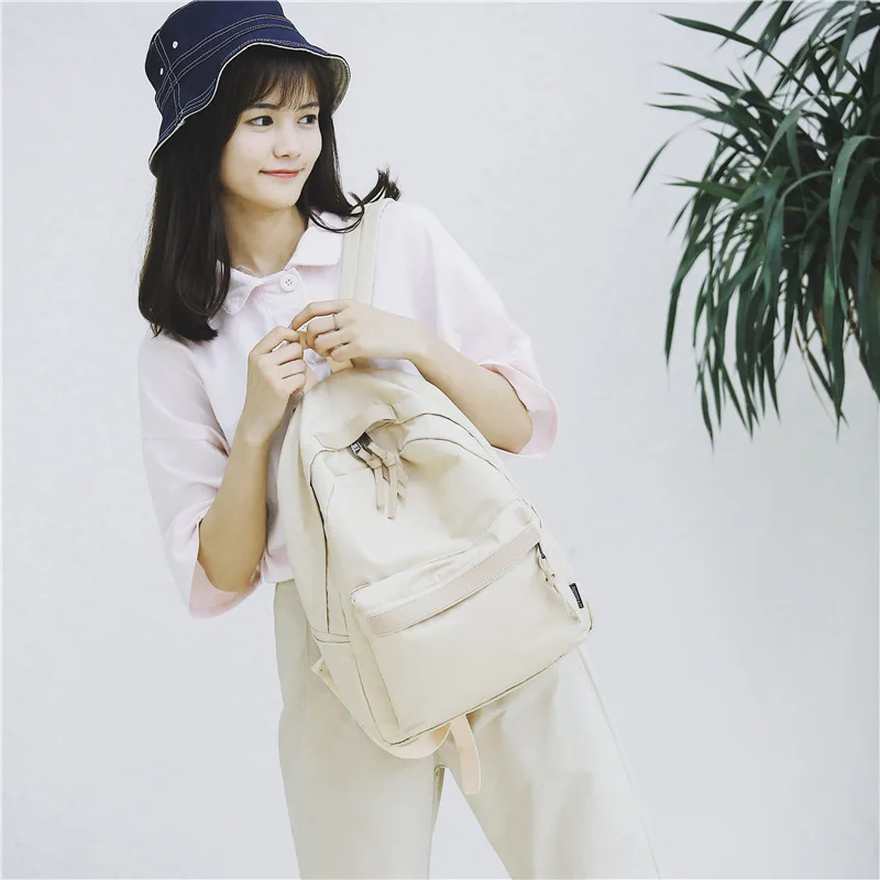 

Small Fresh Junior High School High School Student Backpack Korean-style Trend Wash Cloth Backpack