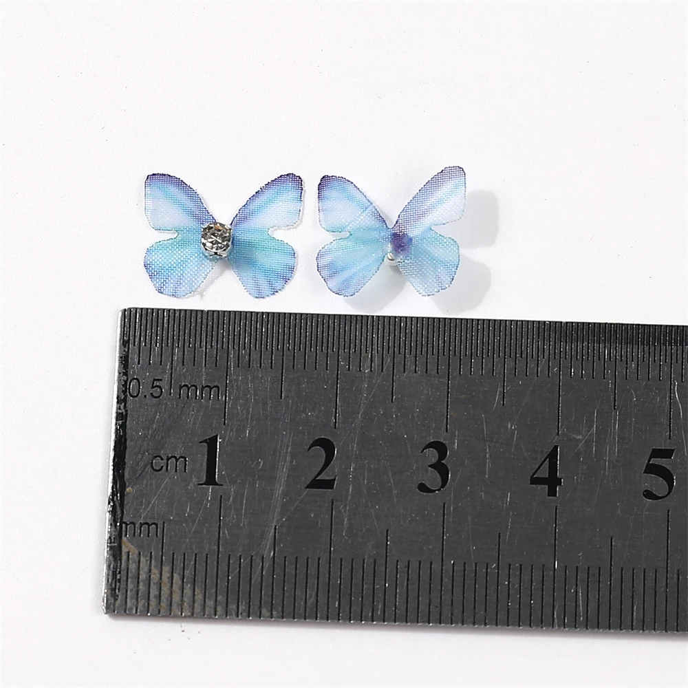 50 Farfalle Decorative In Organza - Per Decorazioni Murali, Torte, Fai Da Te, 10x10cm - Foto 9