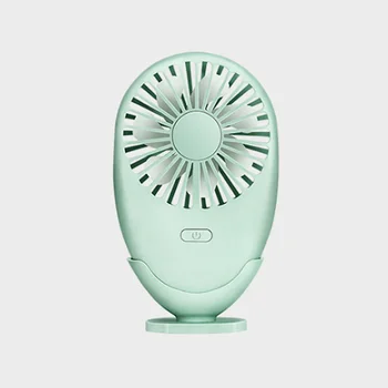 

Home Rechargeable Summer Cooling Mute Portable Speed Adjustable With Stand ABS LED Light Desktop USB Fan Office Gift Mini