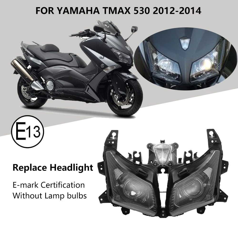 KEMiMOTO головной светильник для Yamaha TMAX 530 аксессуары для мотоциклов передний головной светильник налобный фонарь для TMAX 530 2012 2013