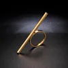 Gold/Silver Color Rings for Women Fashion Copper Long Bar Ring Women Party Rings Simple Jewelry Birthday Gift ► Photo 2/6