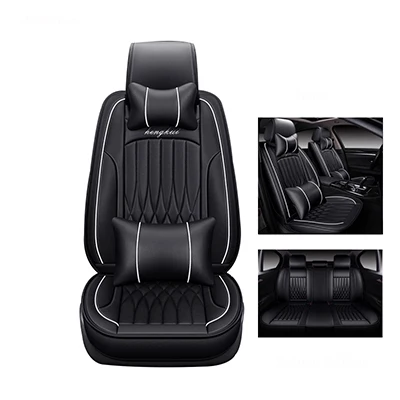 black pillow Высокое качество кожаный чехол для автокресла renault arkana symbol captur kadjar fluence Captur Laguna Megane все модели аксессуаров - Название цвета: black pillow