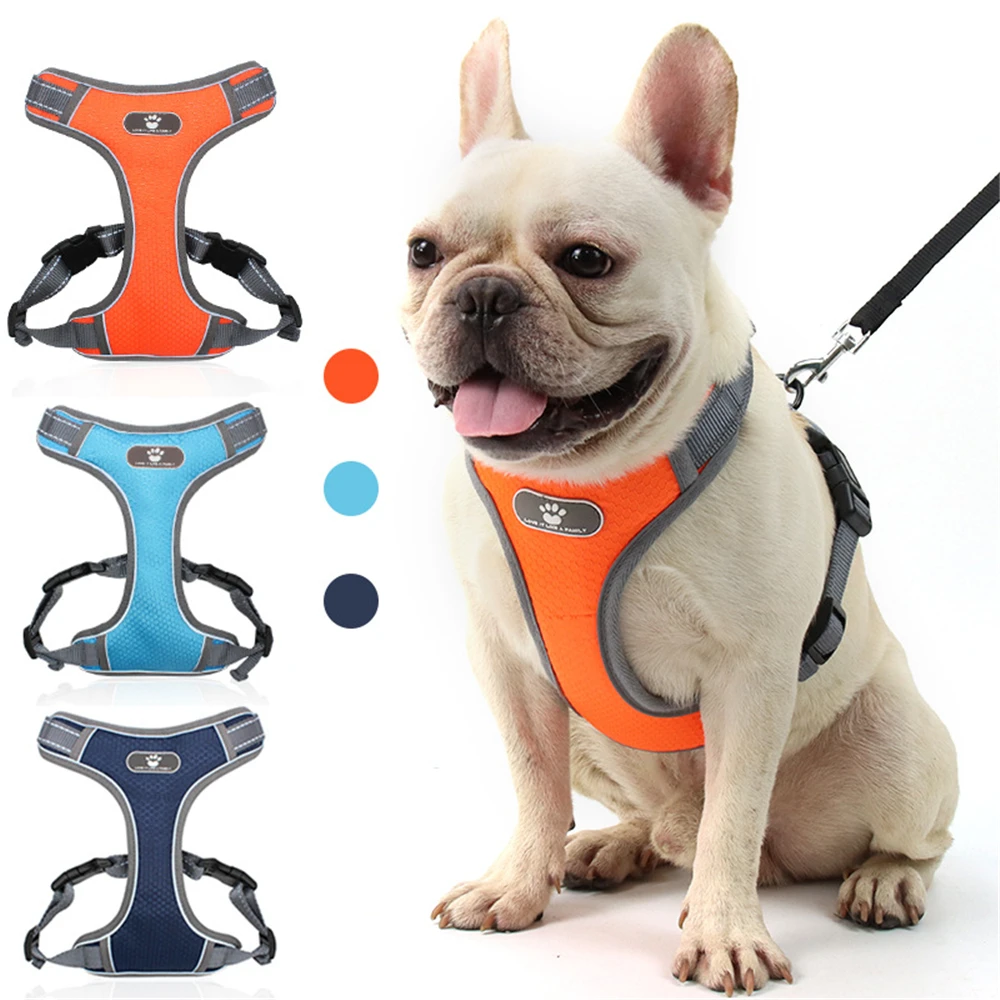 Dog Harness Vest Adjustable Reflective Breathable Mesh Harnesses For Medium Large Dog Breast-band Husky Alaskan Pet Accessories (1)