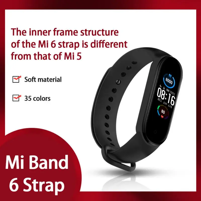 Smart Watch Band Wristband Watch Band Replacement Xiaomi Mi Band 6 Strap Fashionable Durable