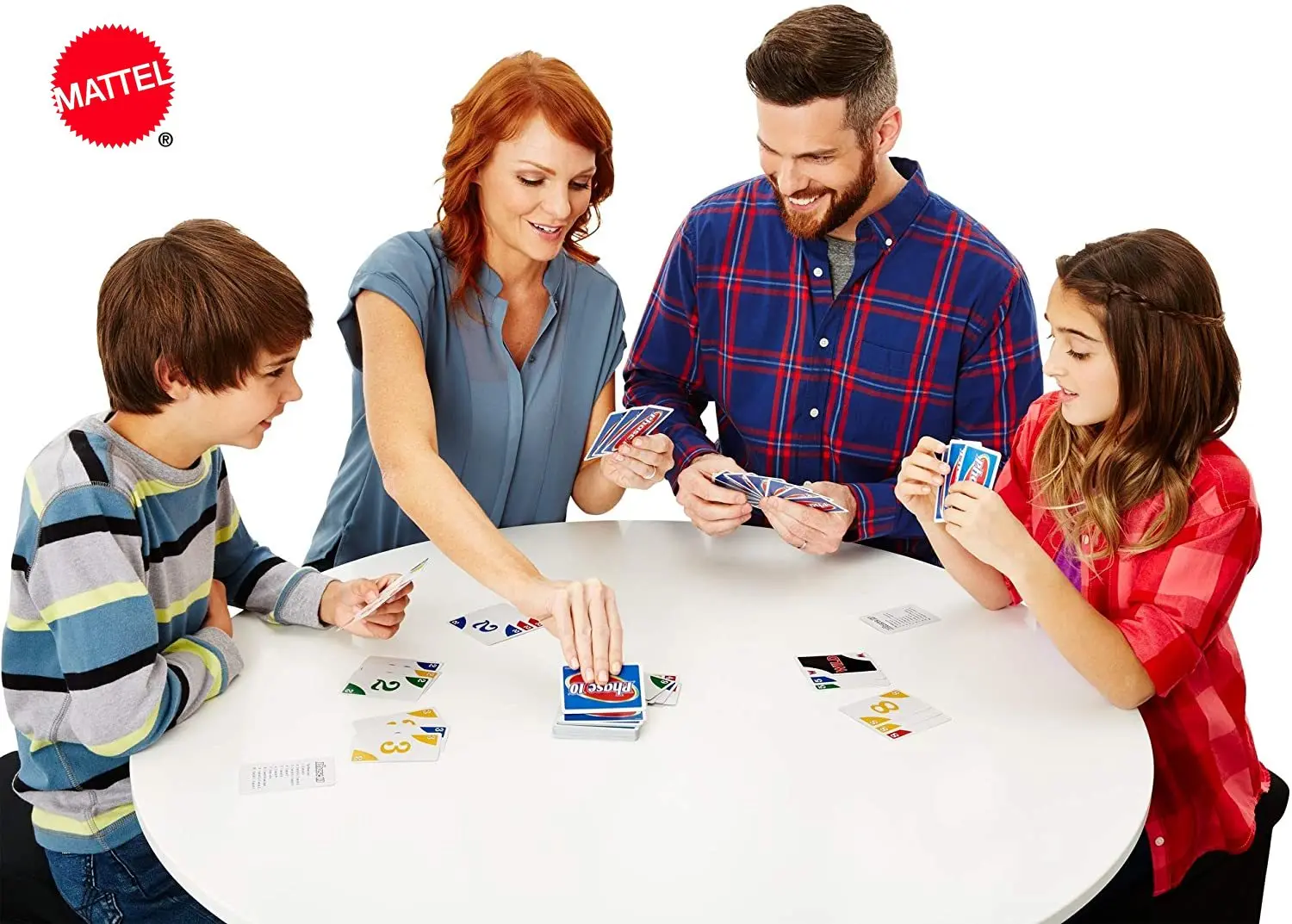 Mattel Games Подлинная UNO карточная игра Phase10 семейная Веселая Женская игральная карта