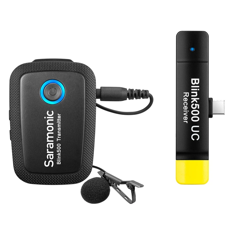 

ABKT-Saramonic Blink500-B5 2.4GHz 2-Channel Professional Wireless Lavalier Microphone System Transmitter Receiver for Android Sm