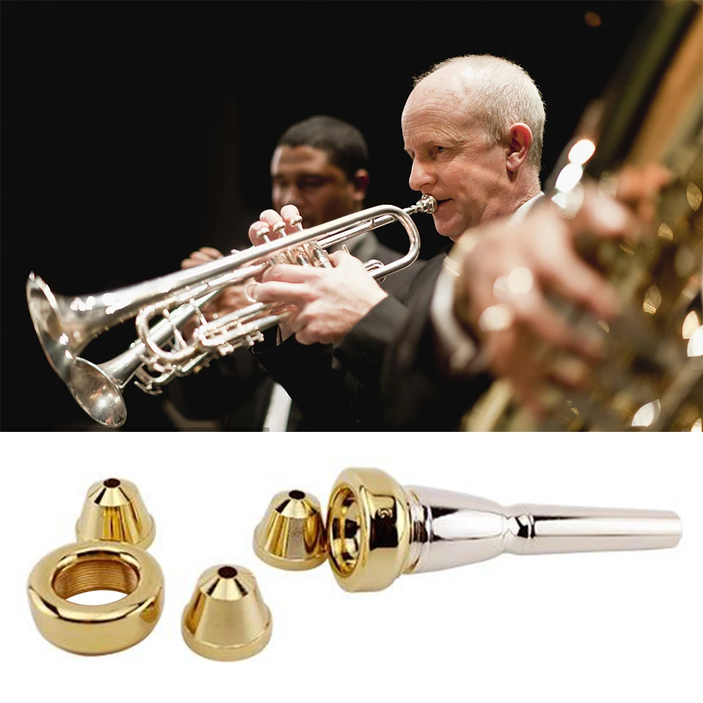 Tube Accessories Bass Brass Rims Replacement 2B 2C 3B 3C Cups Parts Professional Instrument Convertible Trumpet Mouthpiece Set