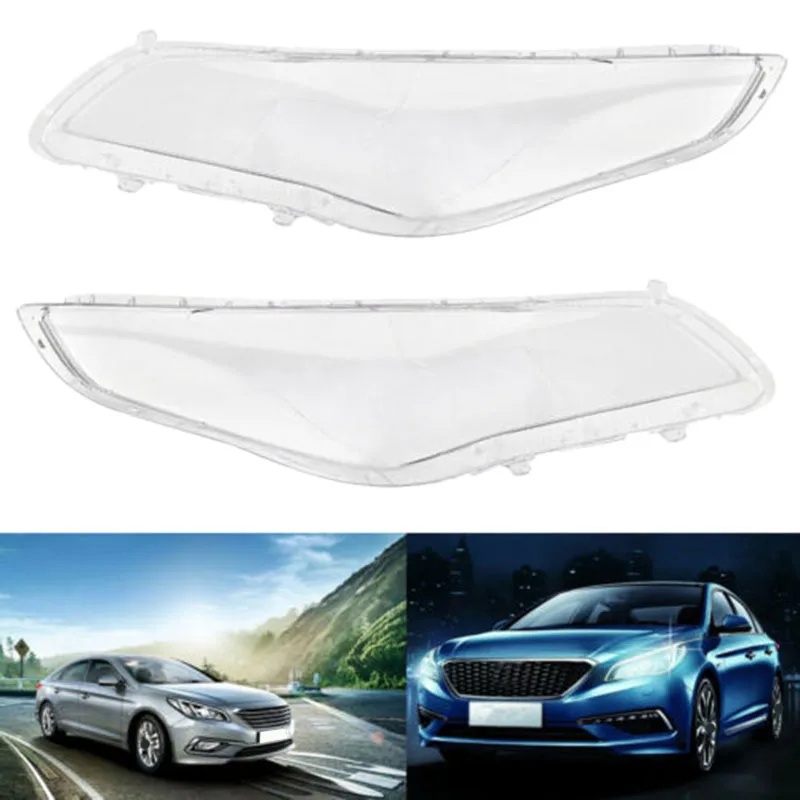 

Car Clear Headlight Lens Shell Cover Replacement Head Light Lamp Cover for Hyundai Sonata 9Th 2015-2017
