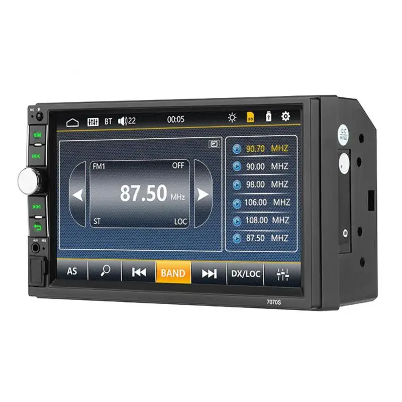 7070S 2 DIN 7 дюймов сенсорный экран стерео BT 4,0 FM головное устройство MP5 плеер Android Apple Универсальный Bluetooth Автомобильный электронный
