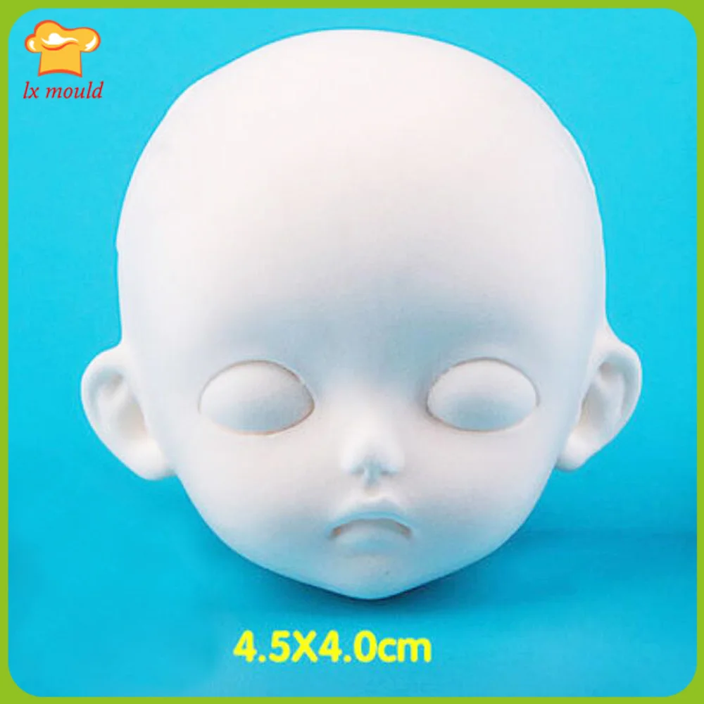Clay Soft Pottery Figure Face Silicone Molds Doll Shape Mould Baby Face Fondant Moulds