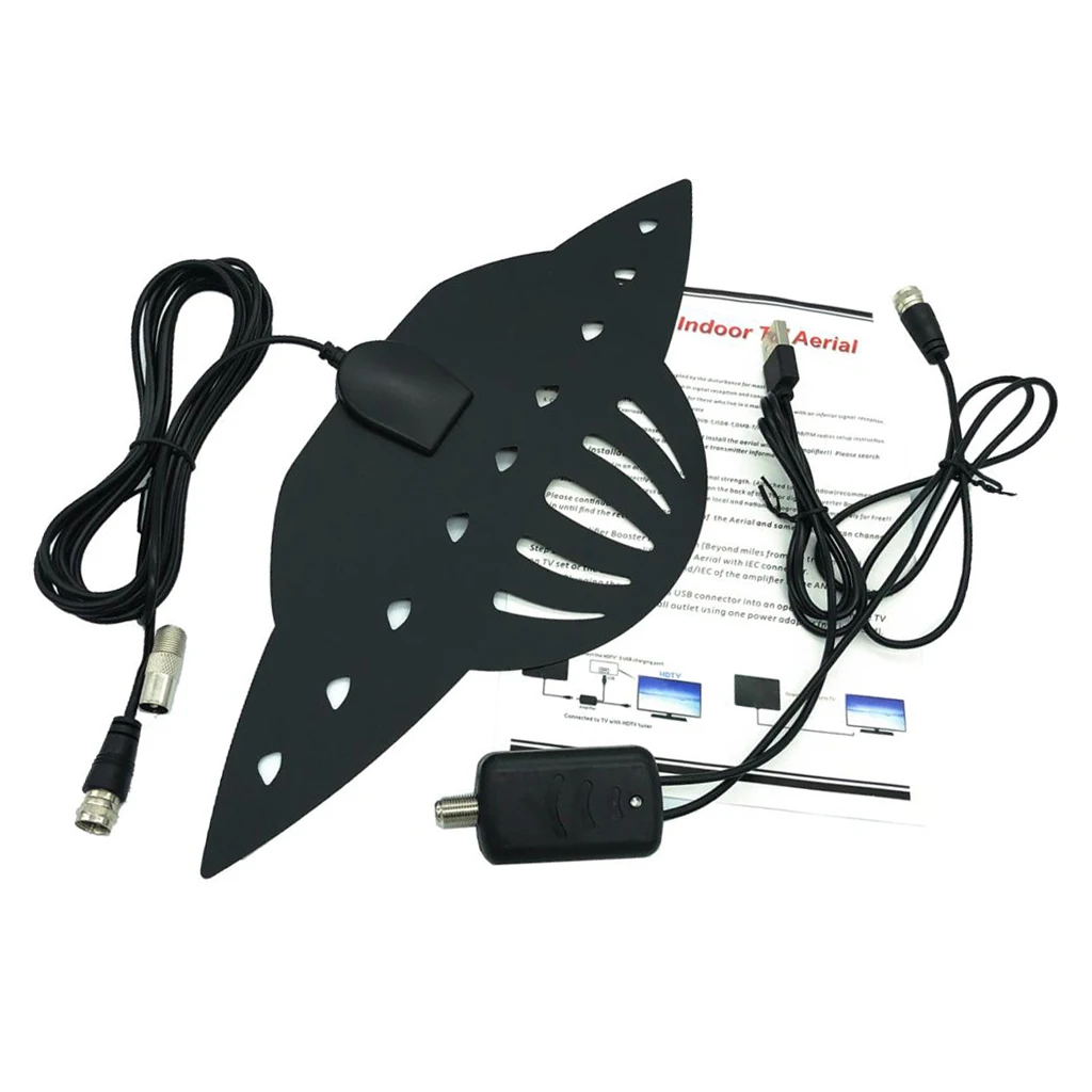 Amplified HD Digital TV Antenna 80 Miles Long Range 1080p  Indoor Powerful HDTV Aerial with Amplifier