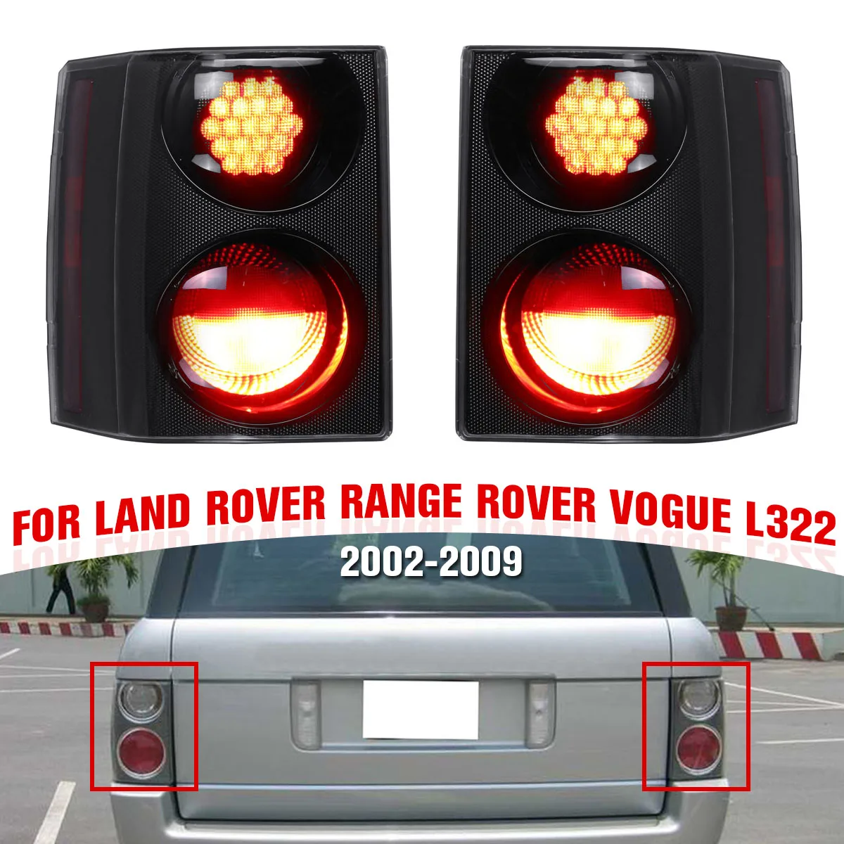 

NEW 1/2Pcs Left/ Right Car Tail Light Executive Taillights with Bulb and Harness for Land Rover Range Rover L322 2002 -2009