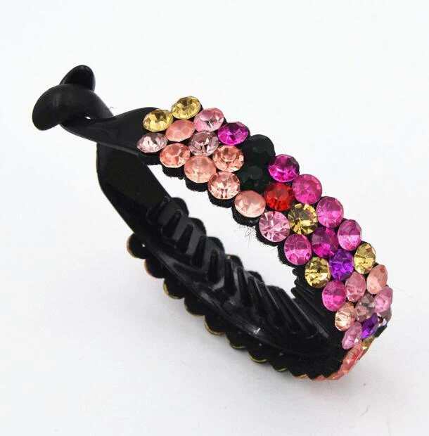 New Meatball Hair Accessories Women Hair Claws Headwear Rhinestone Flower Hairpin Bird Nest Floral Twist Clip Donut Bun Maker