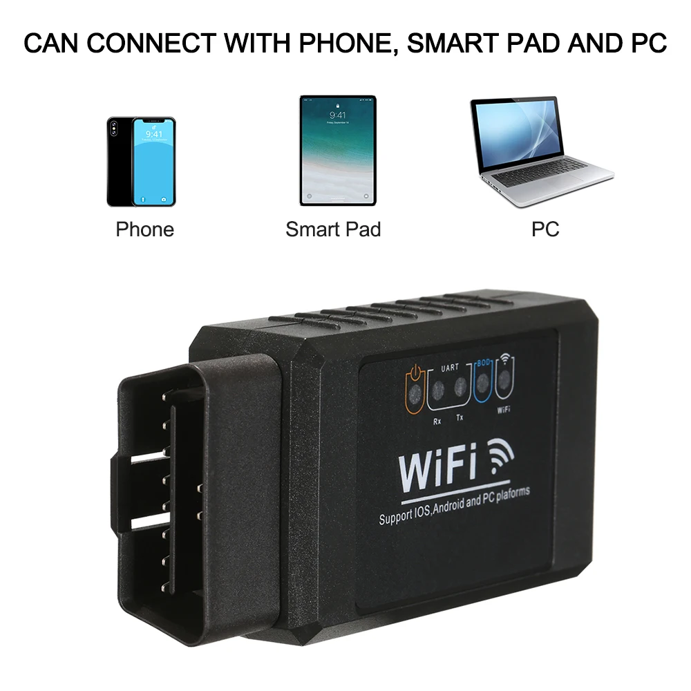 KKMOON лучший obd2 OBDII сканер запуска Инструмент детектор Wifi подключение диагностический инструмент для IOS Android Windows сервис