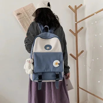 

2020 Backpack Women Daisy Harajuku style Nylon Multi Pocket female Travel Backpacks Large Capacity School Bag For Teenage girl
