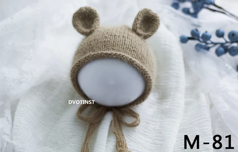 Dvotinst реквизит для фотосъемки новорожденных девочек и мальчиков Милая шапка с животными мини капот Fotografia аксессуары для студийной фотосессии реквизит - Цвет: M-81