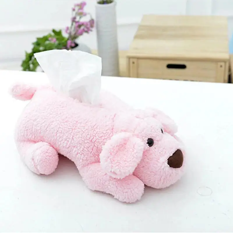 Novelty Napkin Holder Cute Teddy Plush Doll Tissue Box Cover Dispenser