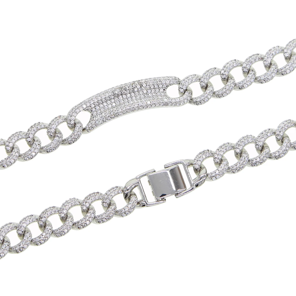 38 см 41 см iced out золотого цвета, полностью прозрачные фианиты, кубинские звенья, звенья цепи, сверкающие, блестящие, для женщин, в стиле хип-хоп, шикарные колье, цепочка, ожерелье