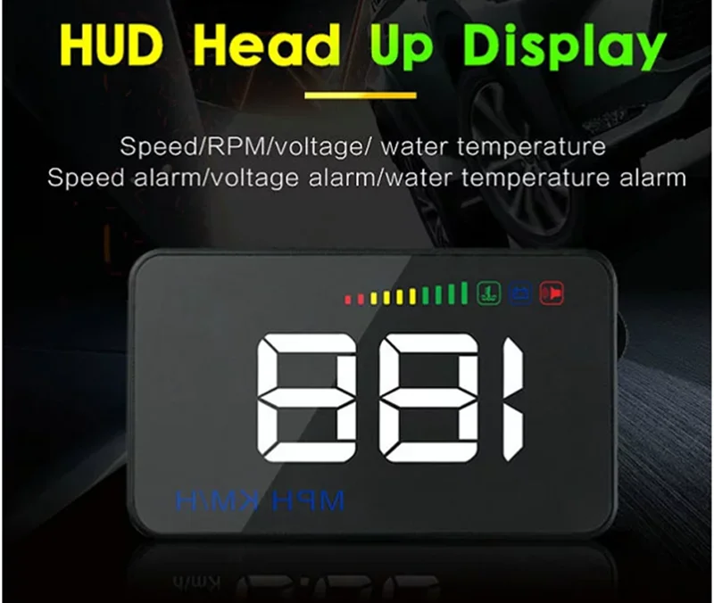 KAJARN HUD A500 OBD2 3,5 дюймовый светодиодный дисплей, универсальная цифровая Автомобильная сигнализация, Автомобильный цифровой спидометр, мобильный проектор