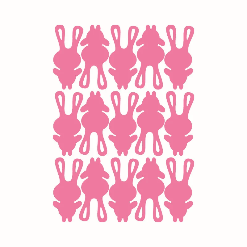 DIY Creative Wall Decal Cute Bunny Bedroom CHILDREN'S Room TV Background Wallpaper Decoration Self-Adhesive Stickers
