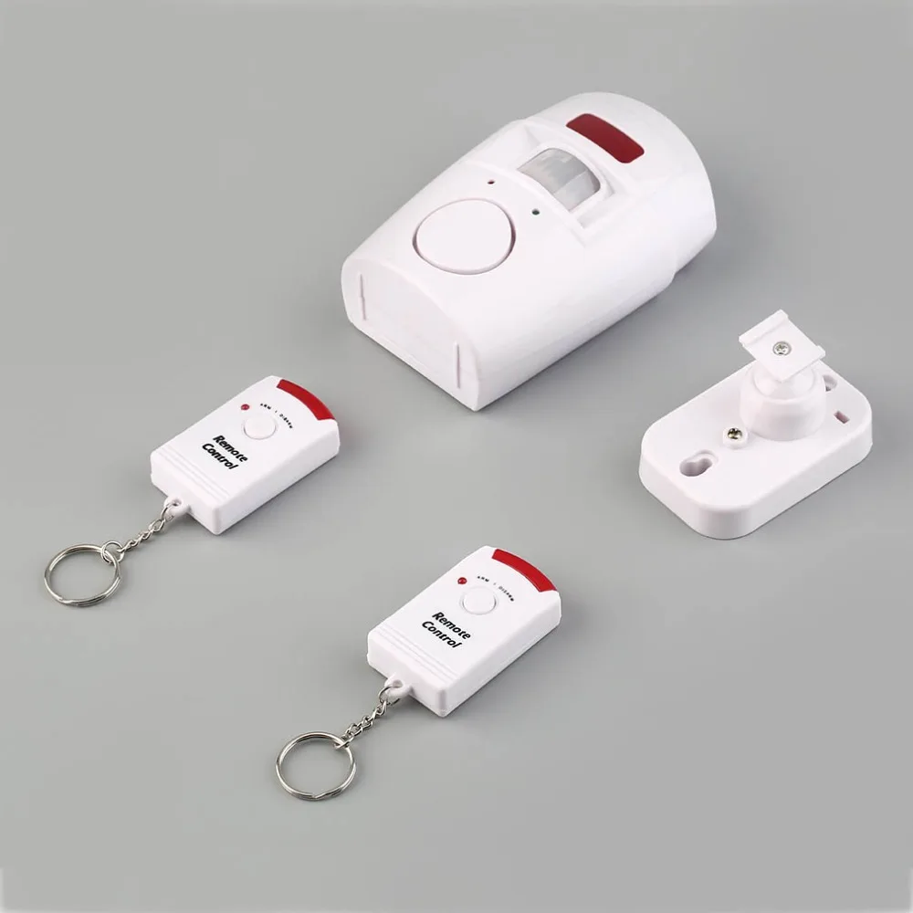 105DB MP оповещение инфракрасный датчик сигнализации системы контроллер беспроводной домашней безопасности PIR Противоугонный детектор движения сигнализация+ 2 пульта дистанционного управления