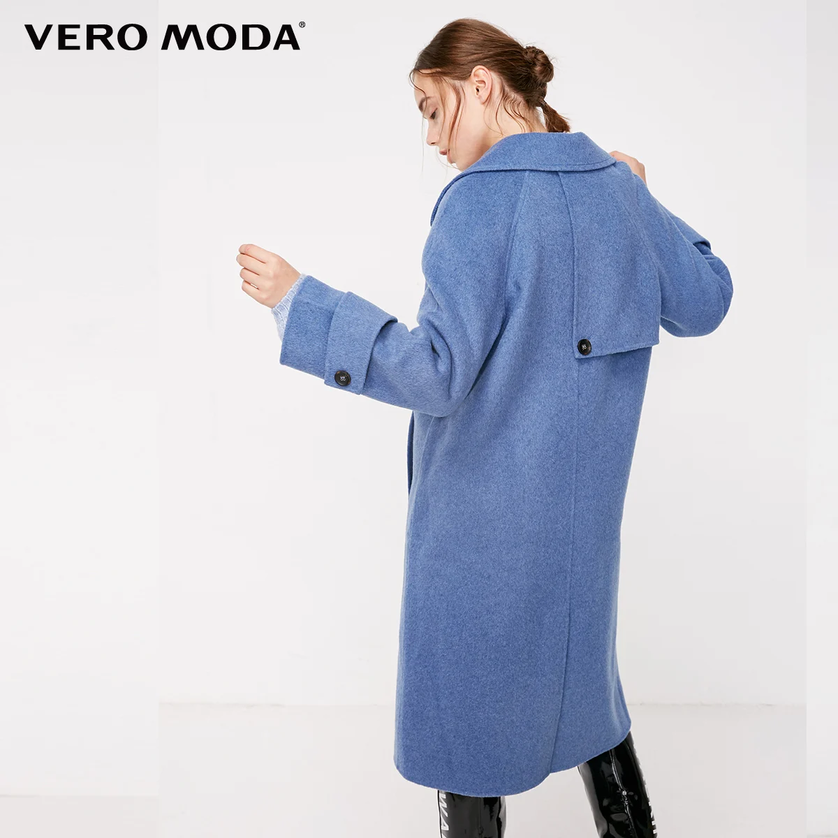 Vero Moda женское длинное шерстяное пальто с лацканами | 318327566
