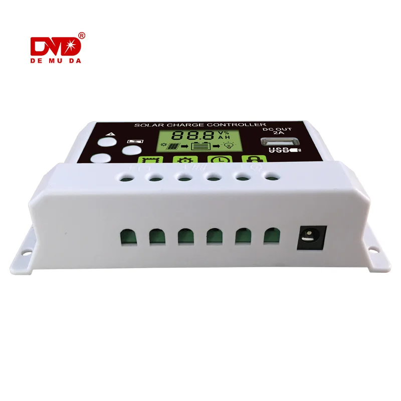 30A 12V 24V Лидер продаж авто за максимальной точкой мощности, Солнечный контроллер заряда ШИМ-контроллеры ЖК-дисплей Dual USB 5V Выход обжимной инструмент для солнечной панели РЕГУЛЯТОР