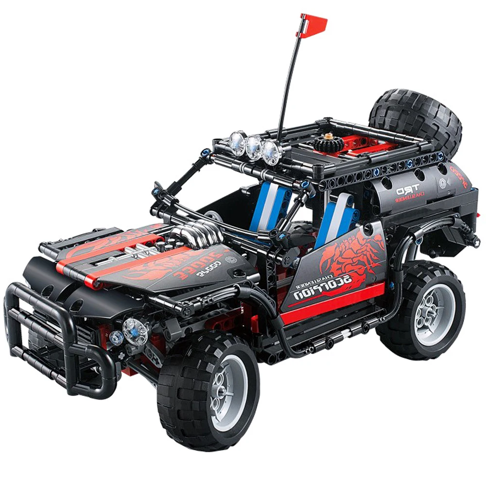 Decool 33002 750 pçs série técnica mecfactor scorpion-suv blocos de construção tijolos carro esportivo brinquedos crianças